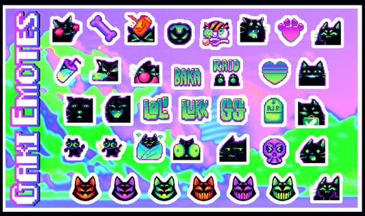 RAKUNGAKI = GAKI'S EMOTE STICKER SHEET - LIMITED HALLOWEEN DROP